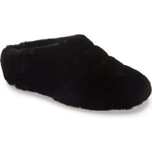 New Proenza Schouler Rondo Genuine Shearling Slip On Shoe Slide Black Fuzzy Sz 6